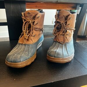 Sperry Brown and Blue Ankle Boots